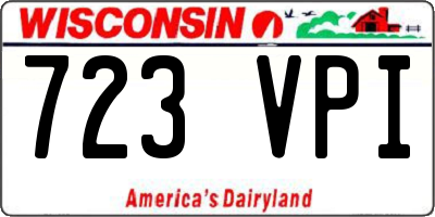 WI license plate 723VPI