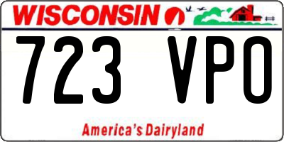 WI license plate 723VPO