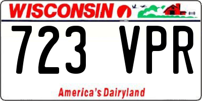 WI license plate 723VPR