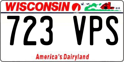 WI license plate 723VPS