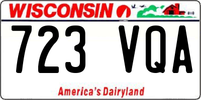WI license plate 723VQA