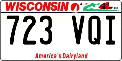 WI license plate 723VQI