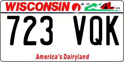 WI license plate 723VQK