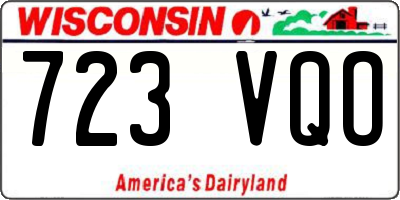 WI license plate 723VQO