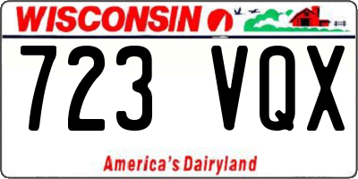 WI license plate 723VQX