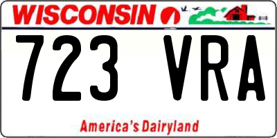 WI license plate 723VRA