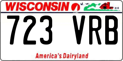 WI license plate 723VRB