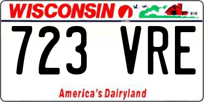 WI license plate 723VRE