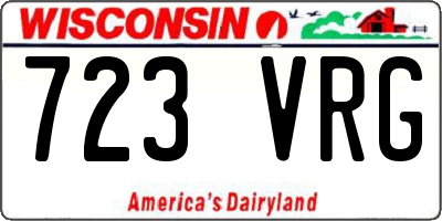 WI license plate 723VRG