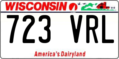 WI license plate 723VRL