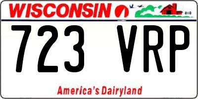 WI license plate 723VRP