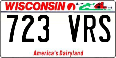WI license plate 723VRS