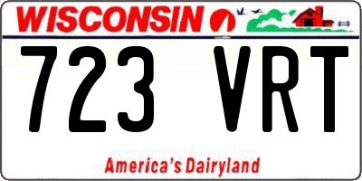 WI license plate 723VRT