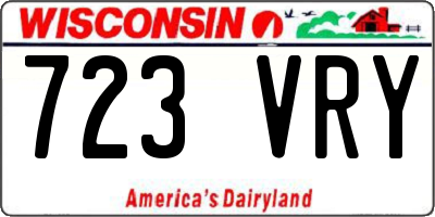 WI license plate 723VRY
