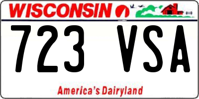 WI license plate 723VSA