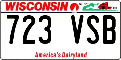 WI license plate 723VSB
