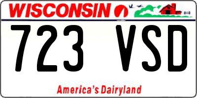 WI license plate 723VSD