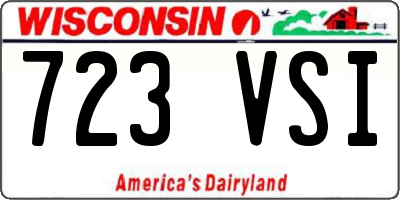 WI license plate 723VSI