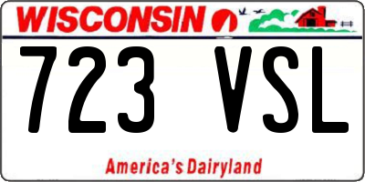 WI license plate 723VSL
