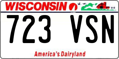 WI license plate 723VSN