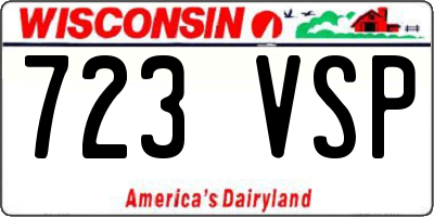 WI license plate 723VSP