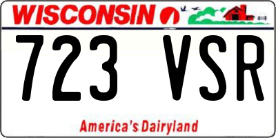WI license plate 723VSR