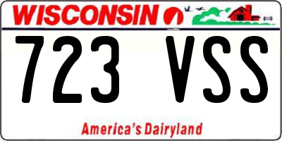 WI license plate 723VSS