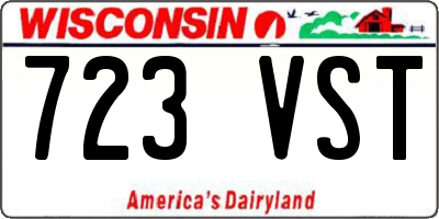 WI license plate 723VST