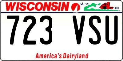 WI license plate 723VSU