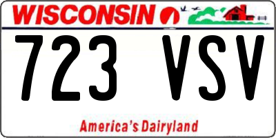 WI license plate 723VSV