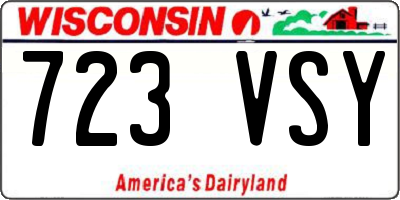 WI license plate 723VSY