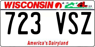WI license plate 723VSZ