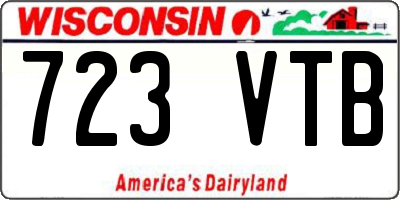 WI license plate 723VTB