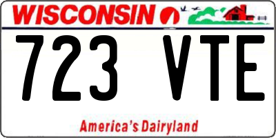 WI license plate 723VTE