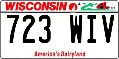 WI license plate 723WIV