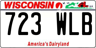 WI license plate 723WLB