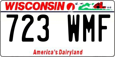 WI license plate 723WMF