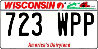 WI license plate 723WPP