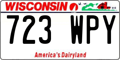 WI license plate 723WPY