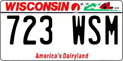 WI license plate 723WSM