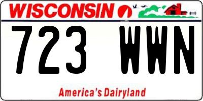 WI license plate 723WWN