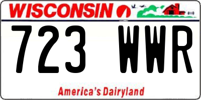 WI license plate 723WWR