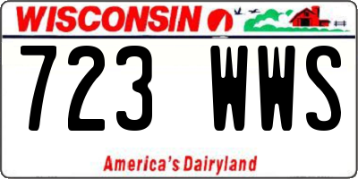 WI license plate 723WWS