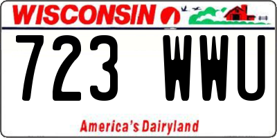 WI license plate 723WWU