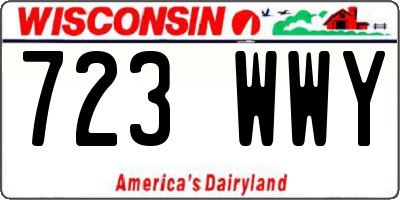 WI license plate 723WWY