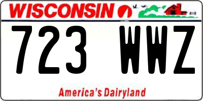 WI license plate 723WWZ