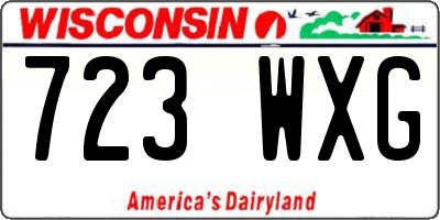 WI license plate 723WXG