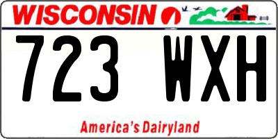 WI license plate 723WXH
