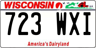 WI license plate 723WXI