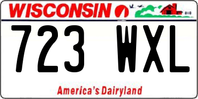 WI license plate 723WXL